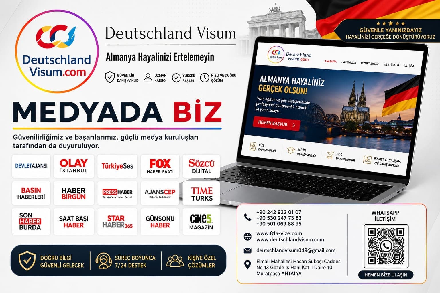 Deutschland Visum medyada biz görseli